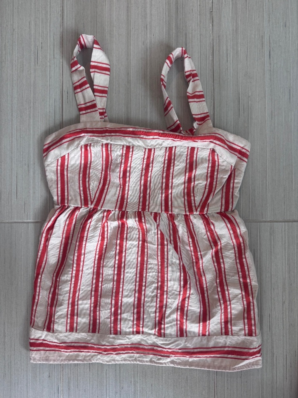 CAbi Linen Tank, Removable Straps - Size S